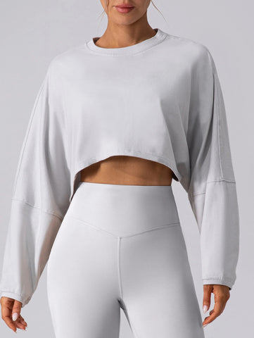 Women's Long Sleeve Crop Top T-Shirt