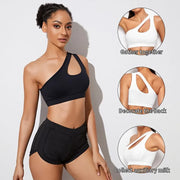 Sports bra one shoulder shockproof