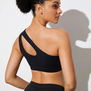 Sports bra one shoulder shockproof